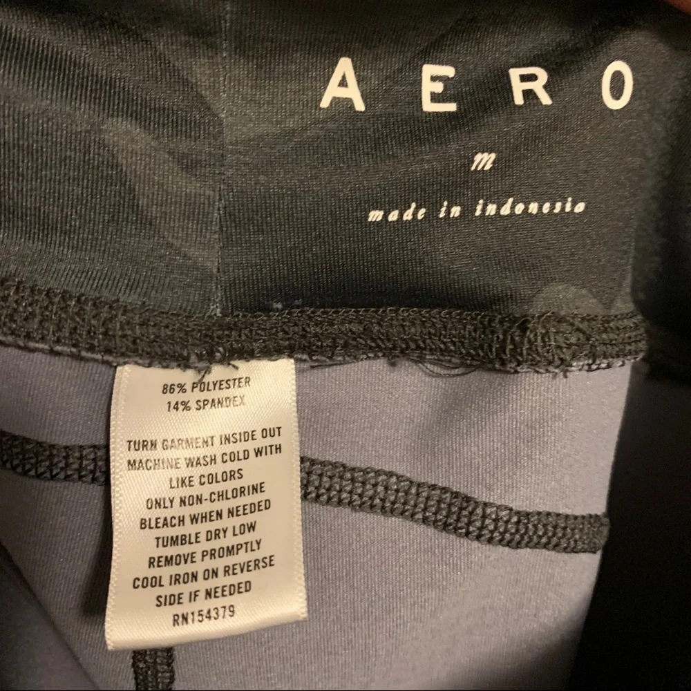 Aeropostale Aero Leggings‎ Women Medium Black Camo with Side Pockets 7921